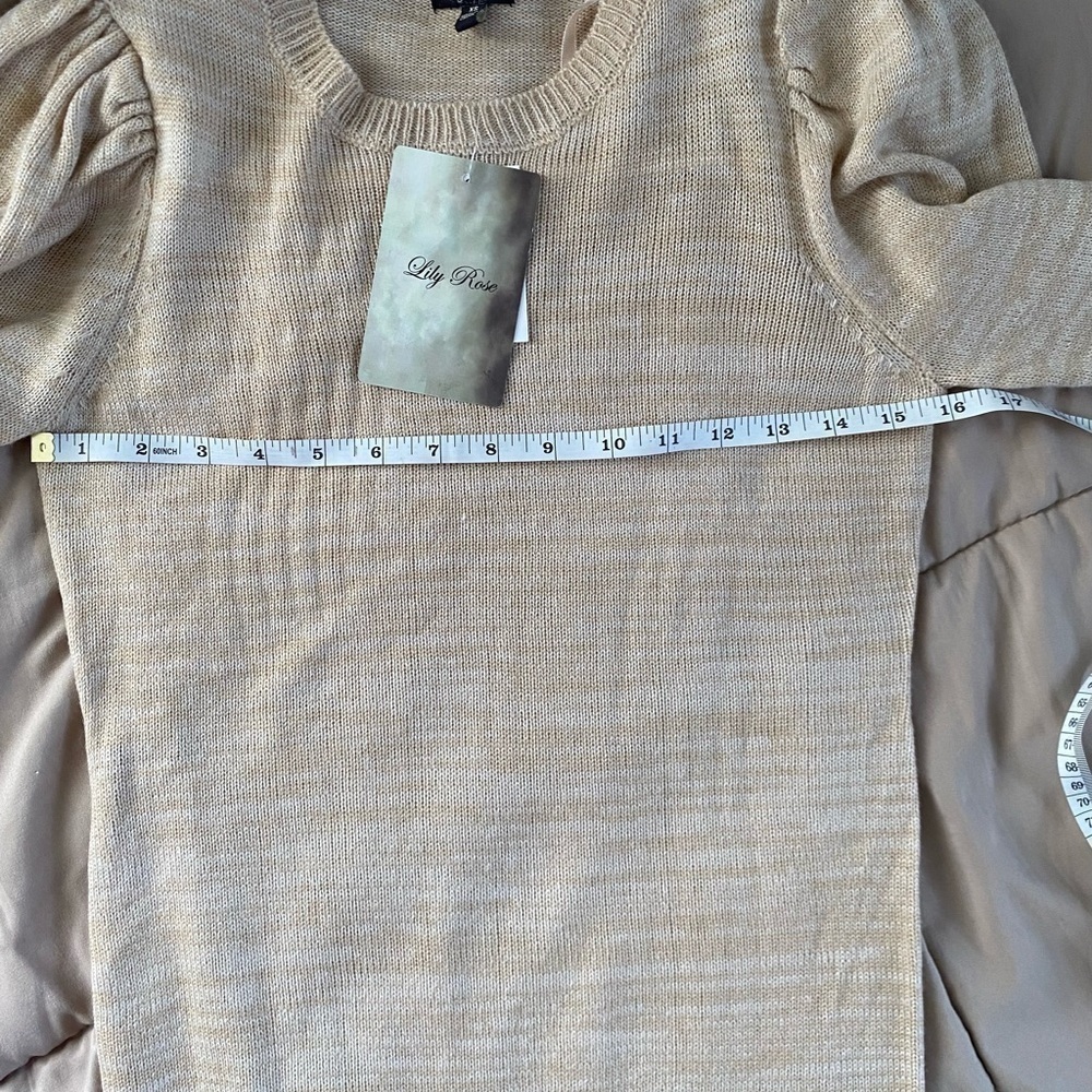NWT Lily Rose Long Sleeves Pullover Sweater Dress- XS - Picture 8 of 12